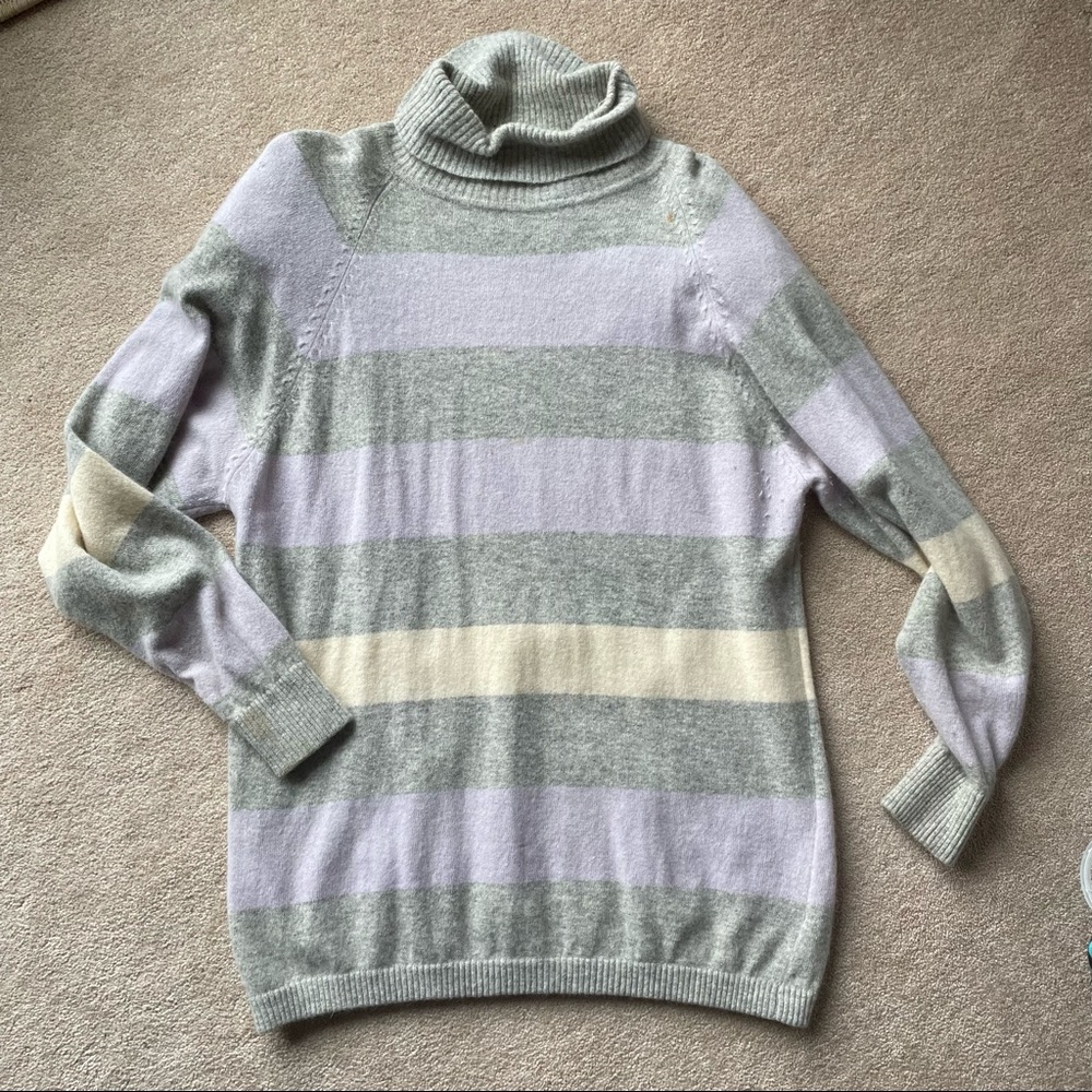 Vintage Michelle Stuart striped turtleneck tunic